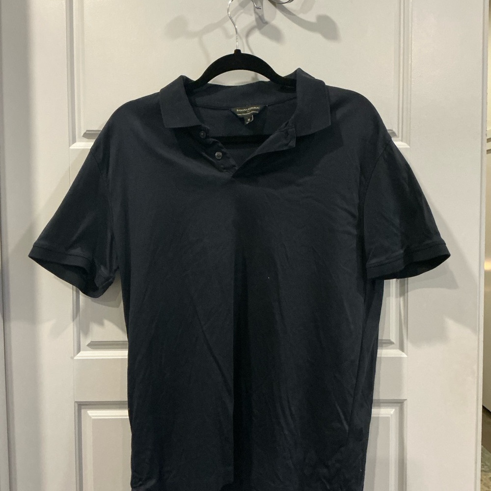 Banana Republic Factory Luxe Touch Polo | Navy | Short Sleeve | Size Medium